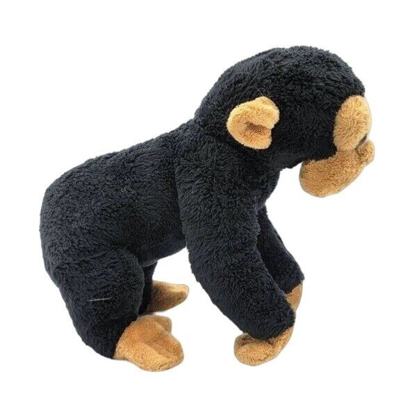 2/$15 Wild Republic Monkey Plush Black Brown 11" Sit Realistic Knuckles 2003 K&M - Picture 5 of 10